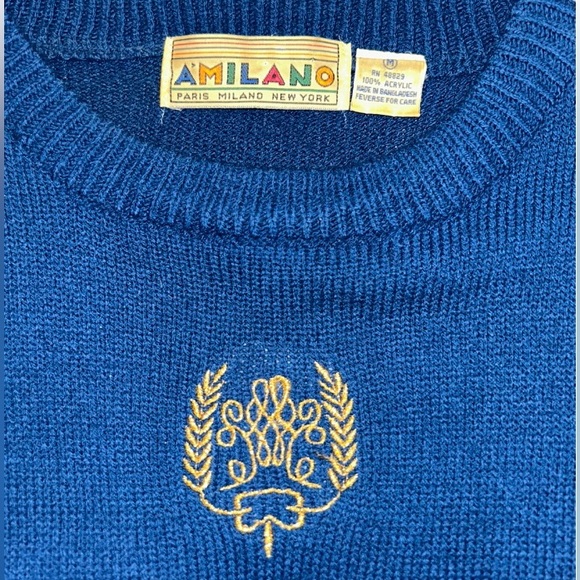 💎”VINTAGE* A’MILANO - PARIS MILANO NEW YORK!! DESIGNER SWEATER DRESS!! - Picture 2 of 9
